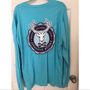 BLUE LONG SLEEVED JADELYNN BROOK T-SHIRT SIZE XL